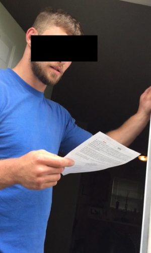 Man being served